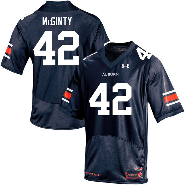 Men #42 Joey McGinty Auburn Tigers College Football Jerseys Sale-Navy